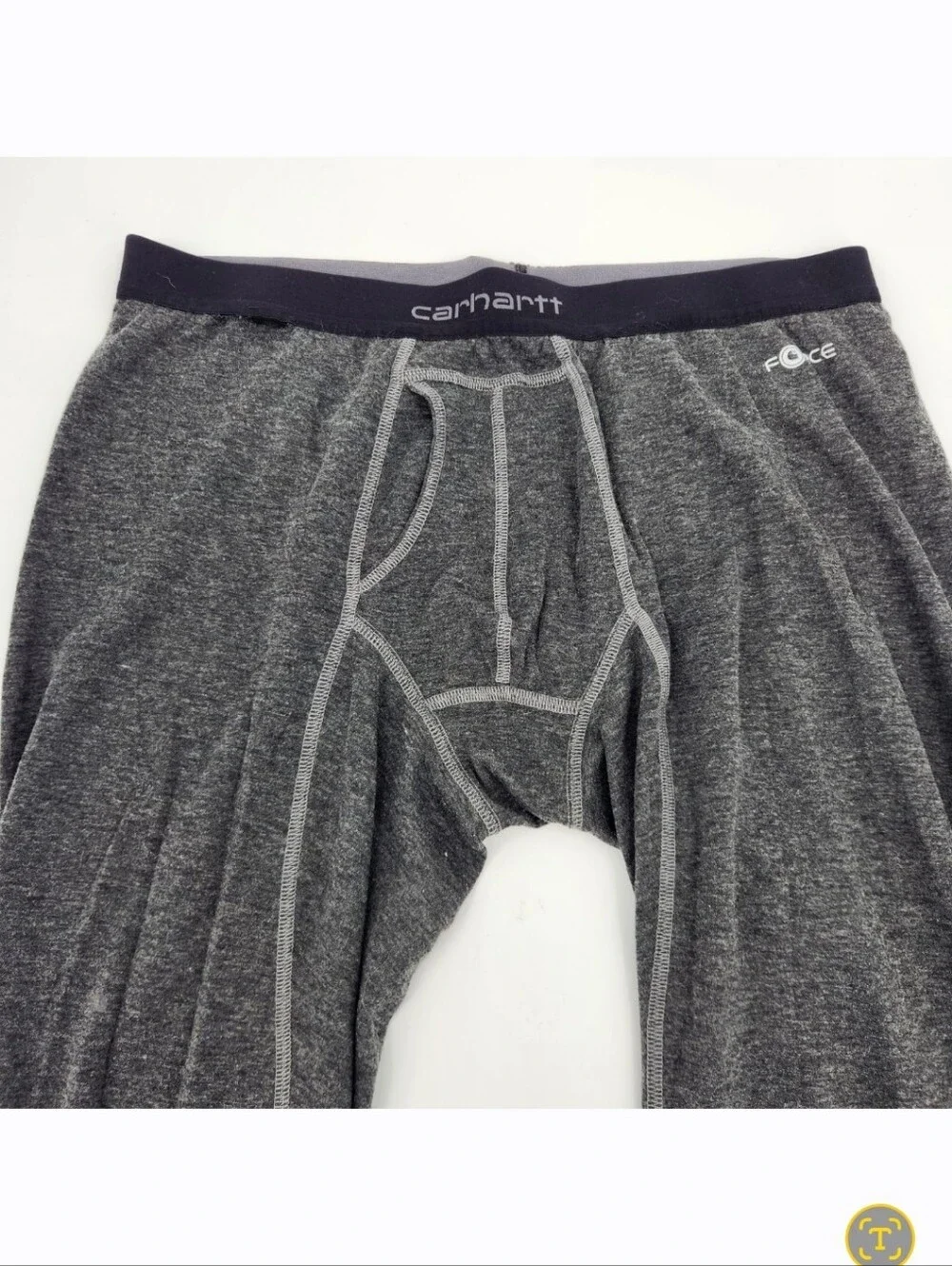 Carhartt Force Midweight Synthetic Wool Blend Base Layer Pant Mens Size XL Gray